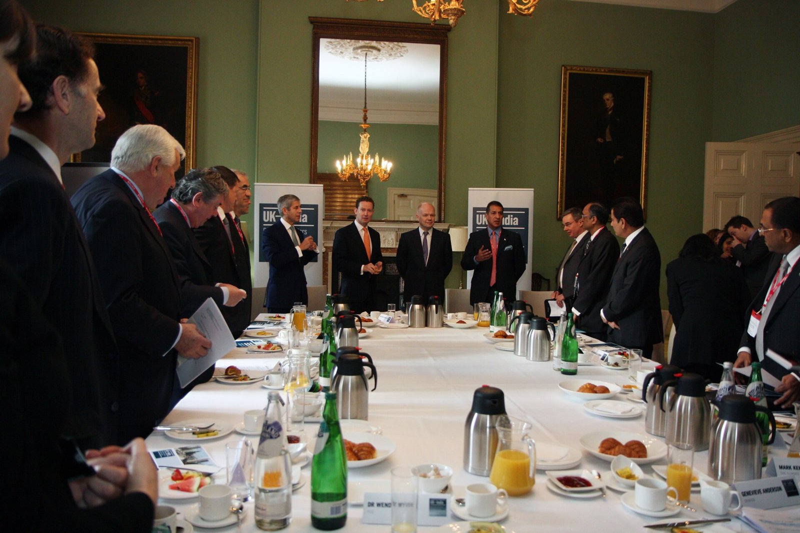 Business leaders at a roundtable meeting